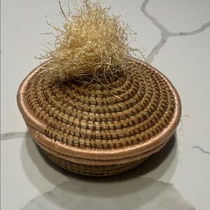 Opalhouse Woven Basket with Lid - Orange and Green
